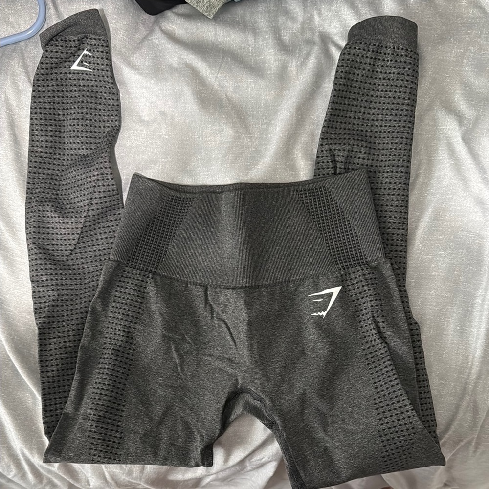 Gymshark Gray Leggings with Breathable Fabric